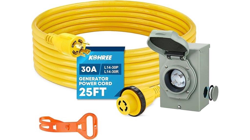 25 foot generator power kit