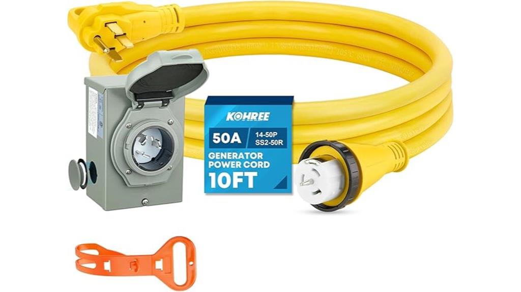 50 amp generator cord kit