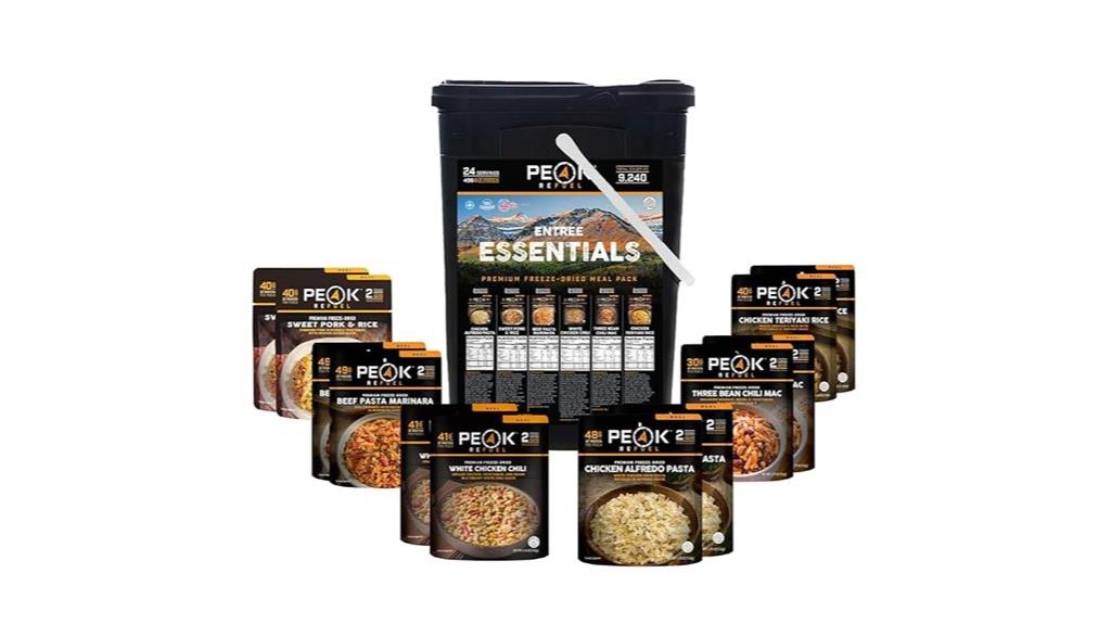 backpacking freeze dried meal bucket