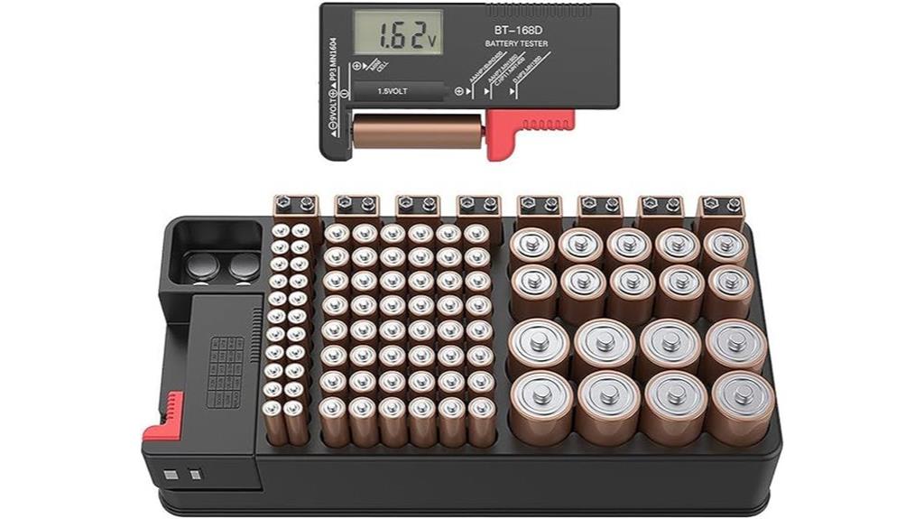 battery case with tester
