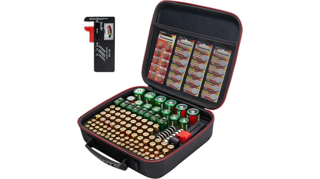 battery case with tester