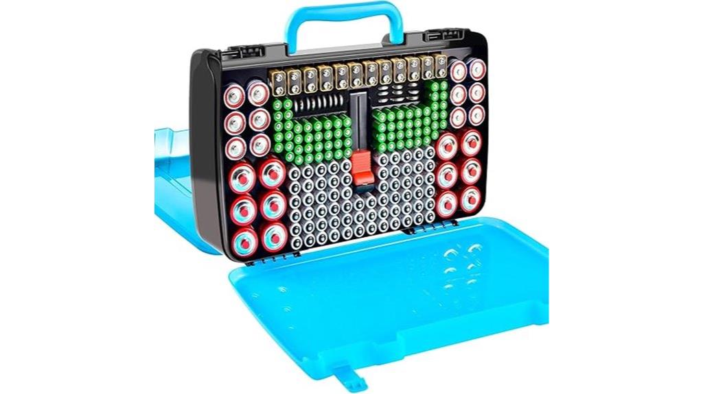 battery organizer with tester