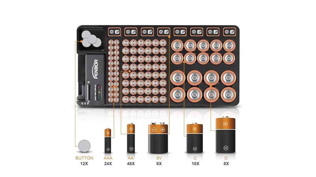battery storage case organizer