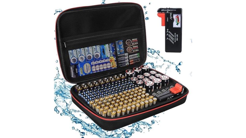 battery storage with tester