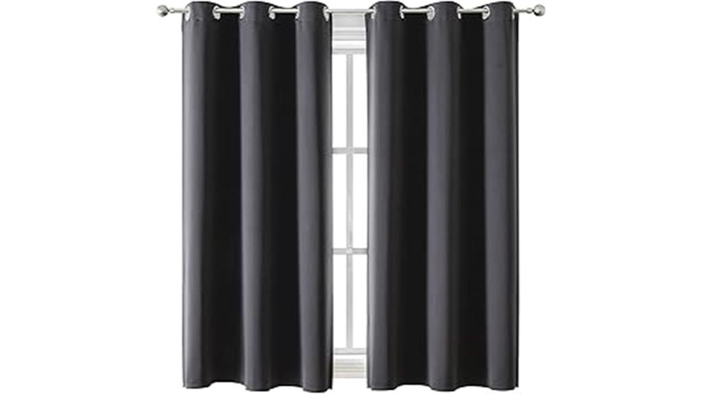 blackout dark grey curtains