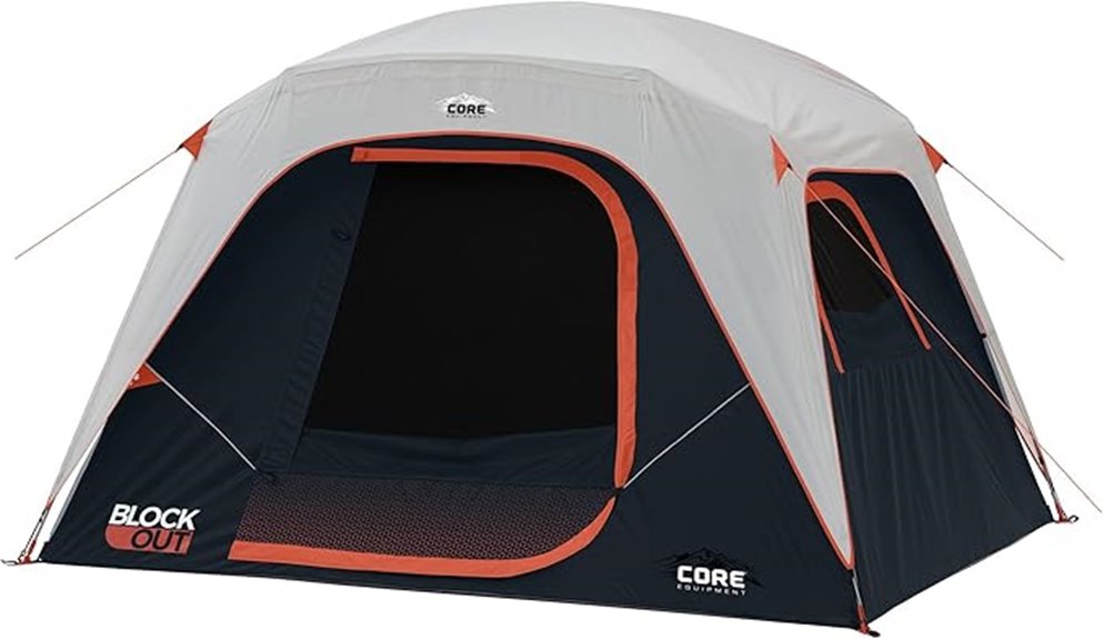 blackout dome tent for six
