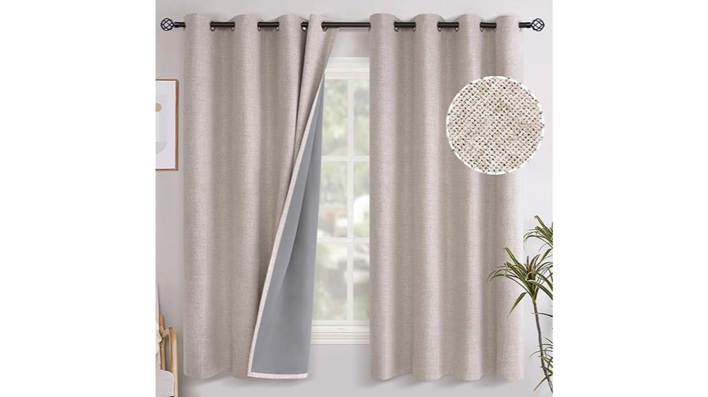 blackout linen curtain panels