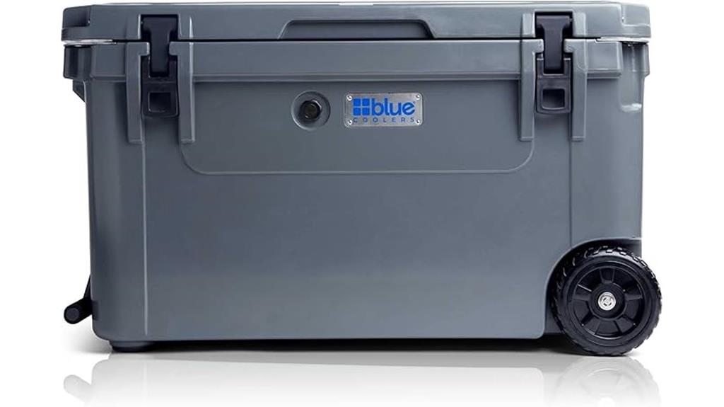 blue roto molded ice cooler