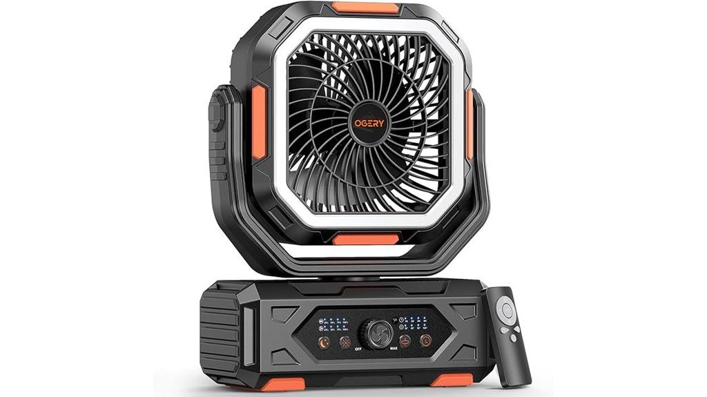 camping fan with rechargeable battery