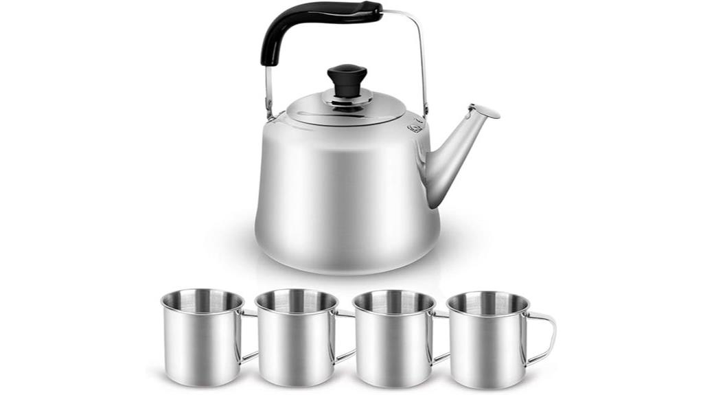 camping kettle with cups