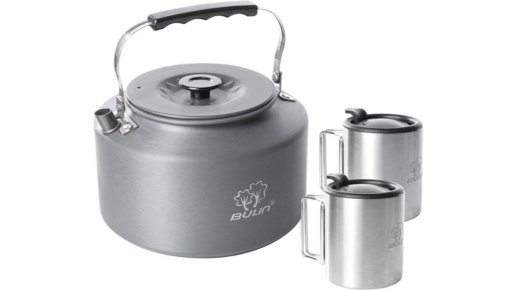 camping kettle with cups