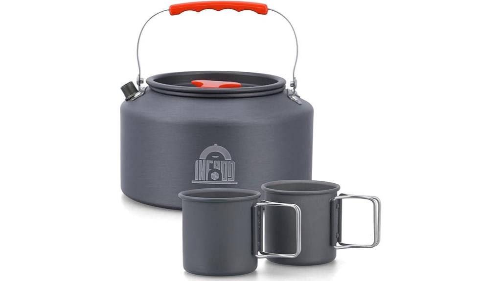 camping kettle with cups