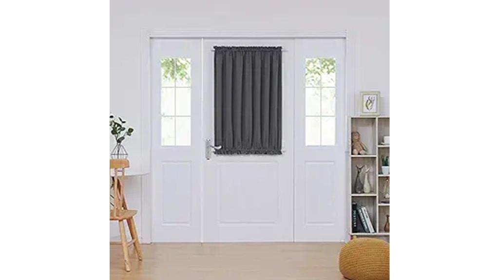 dark grey door curtain