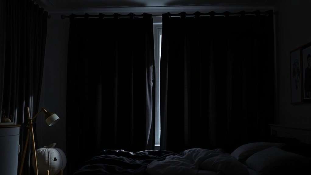 dark halloween blackout curtains