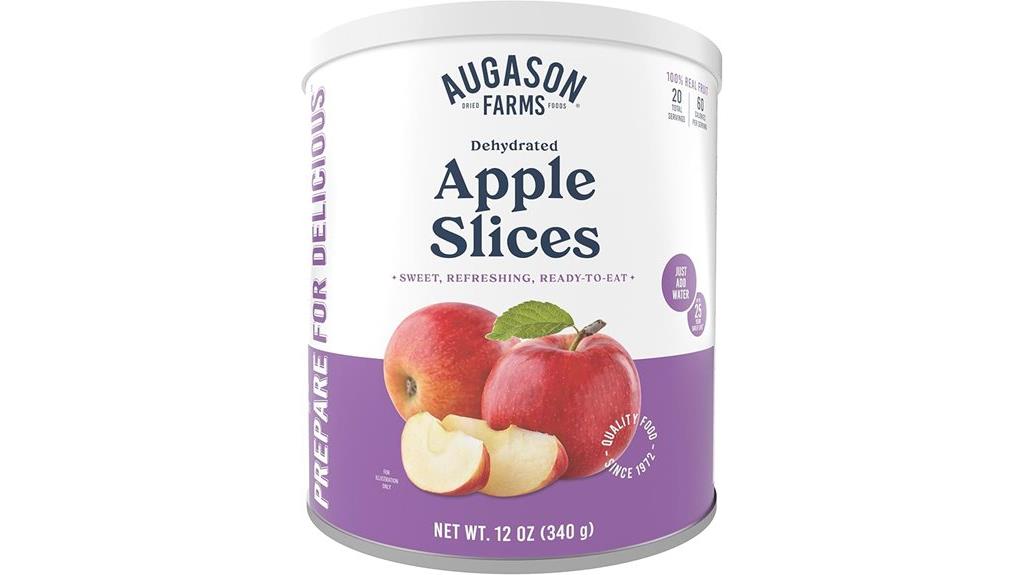 dehydrated apple slices can