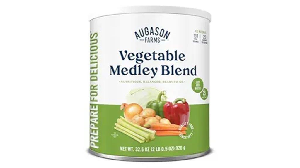 dehydrated mixed vegetable can