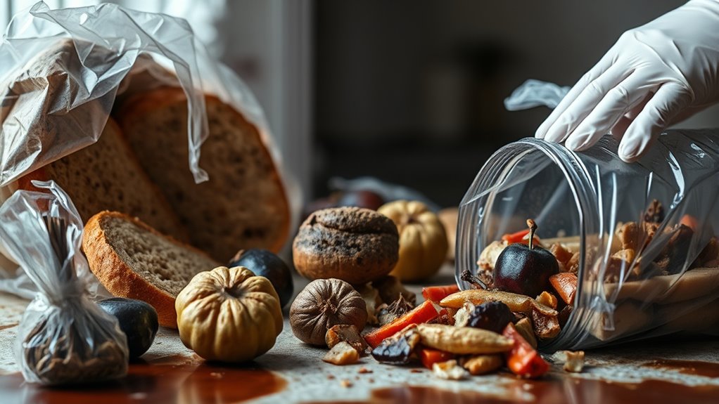 dispose spoiled food safely