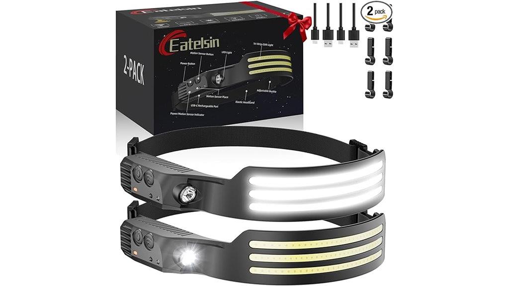 dual rechargeable motion headlamps