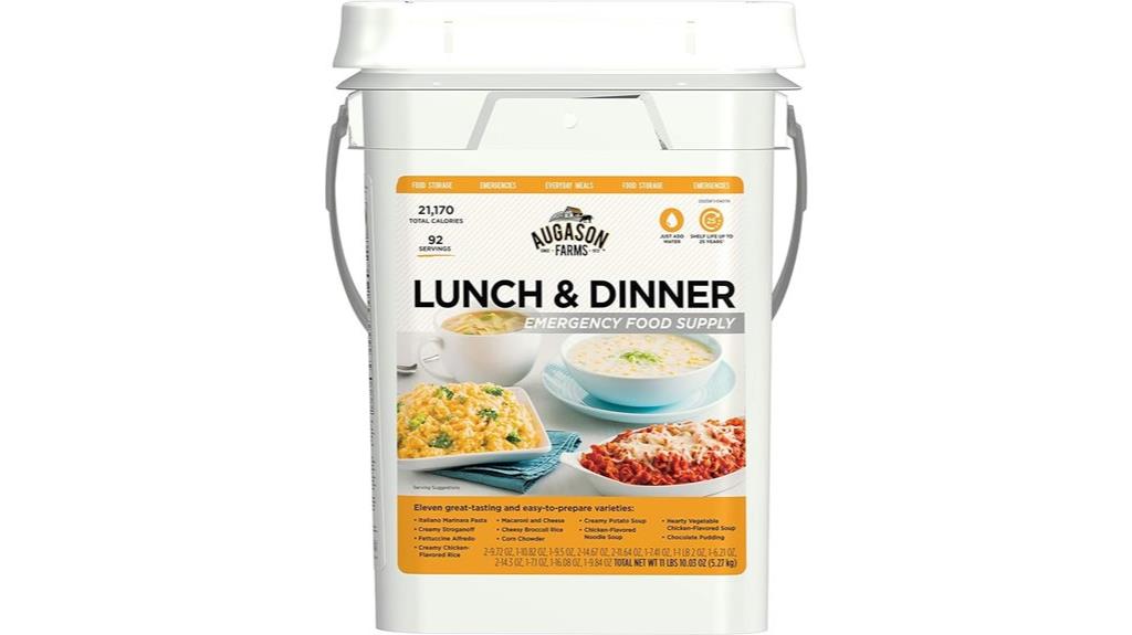 emergency food supply bucket