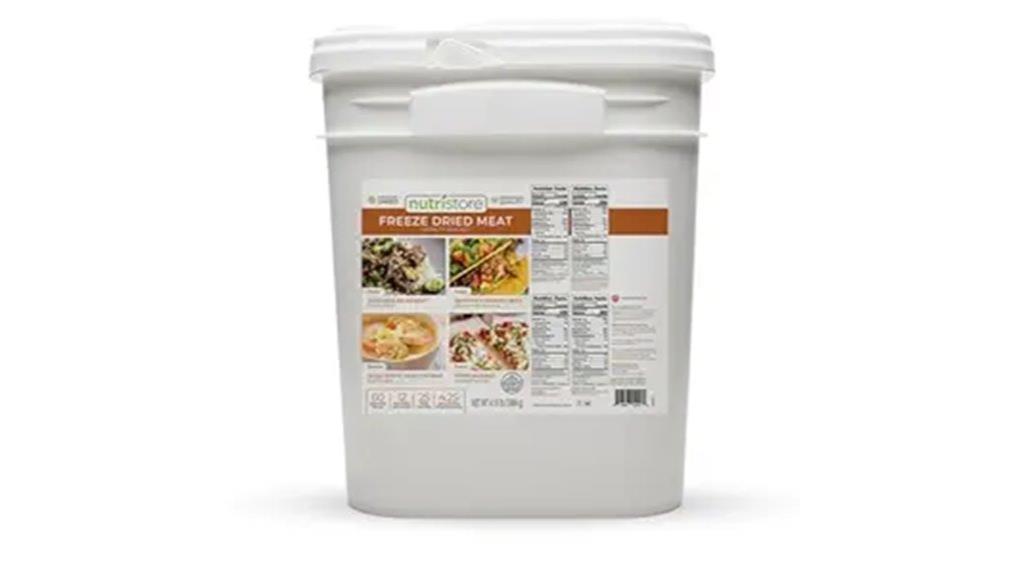 emergency freeze dried meat buckets