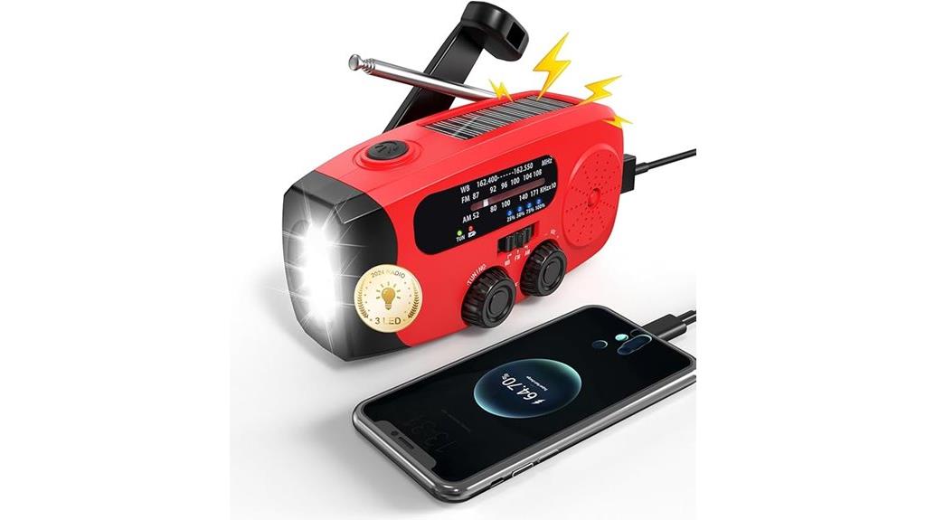 emergency radio with flashlight