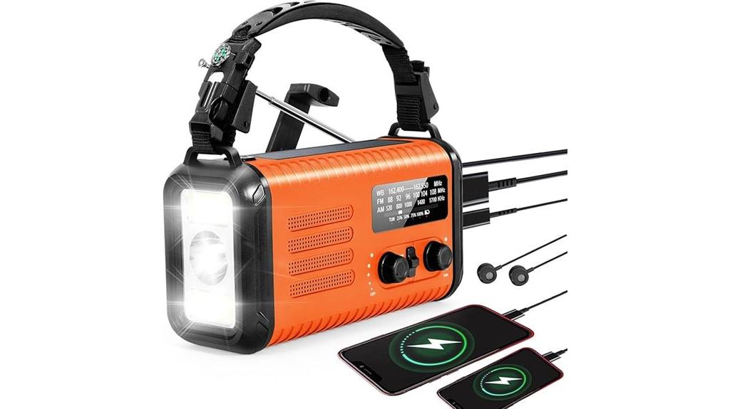 emergency radio with multiple power