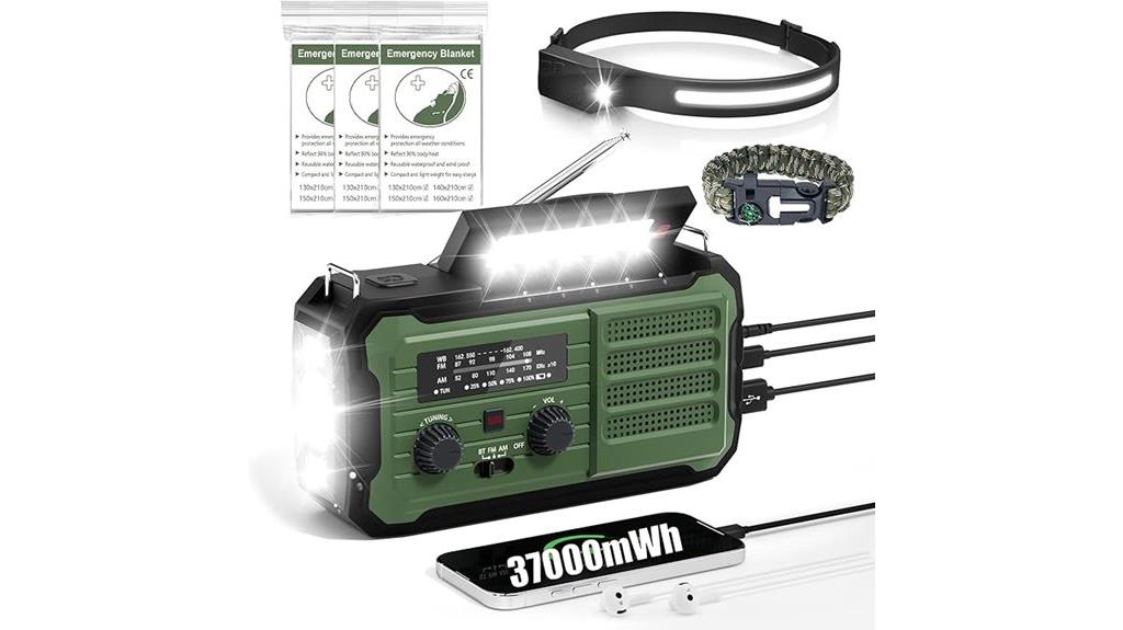 emergency solar hand crank