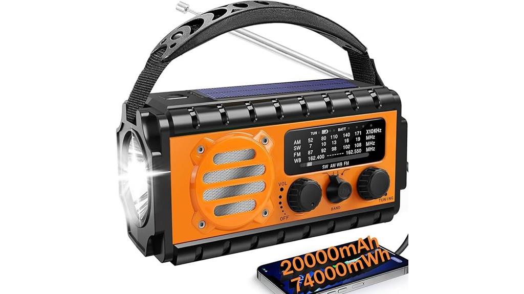 emergency weather radio with crank