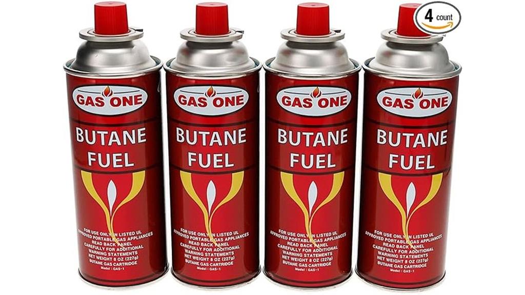 four pack butane canisters