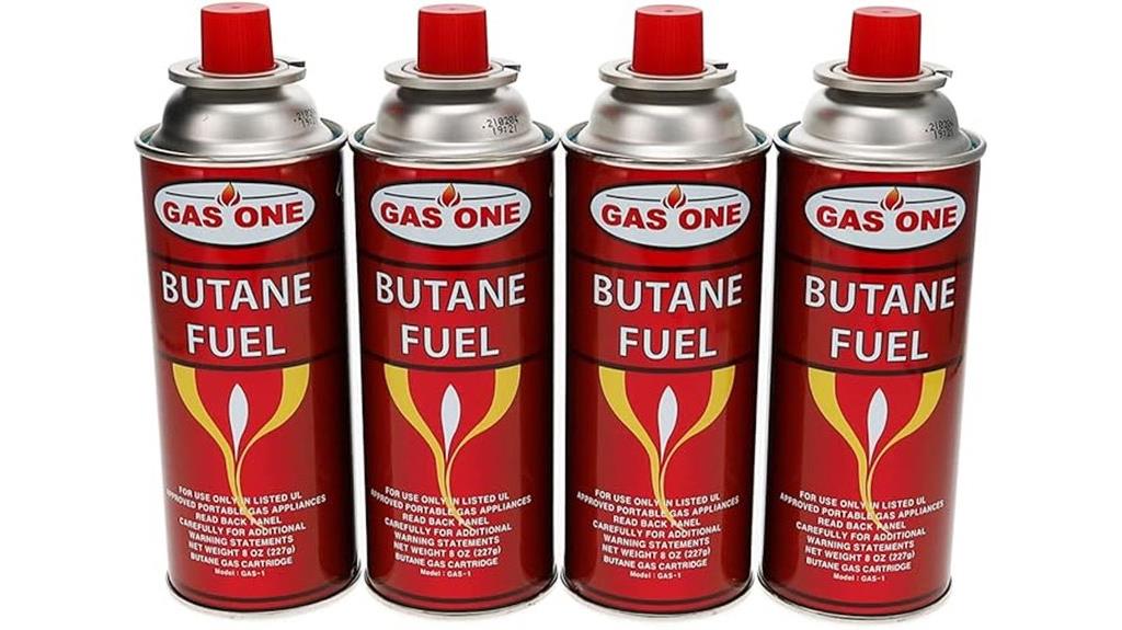 four pack butane cans