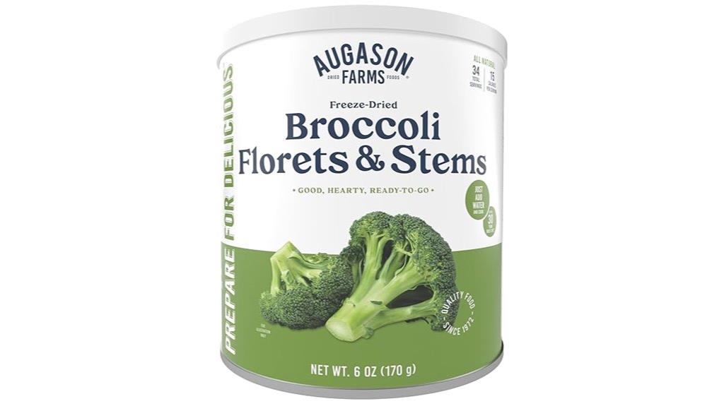 freeze dried broccoli can
