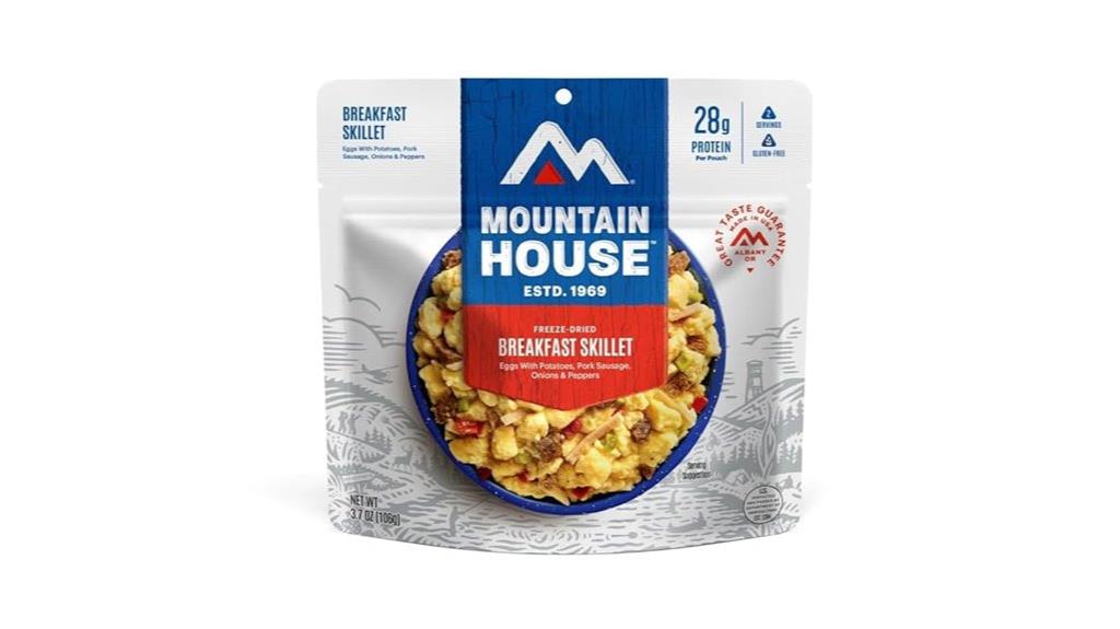 freeze dried camping breakfast