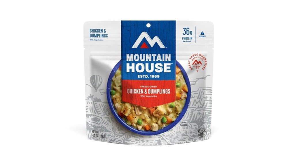 freeze dried chicken dumplings