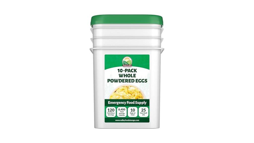 freeze dried egg bucket
