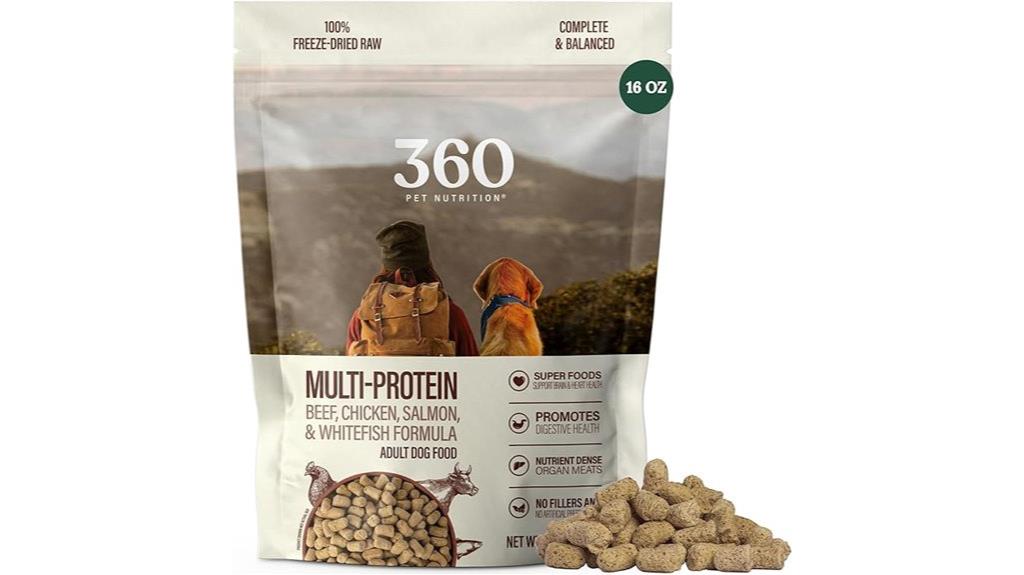 freeze dried multi protein dog food