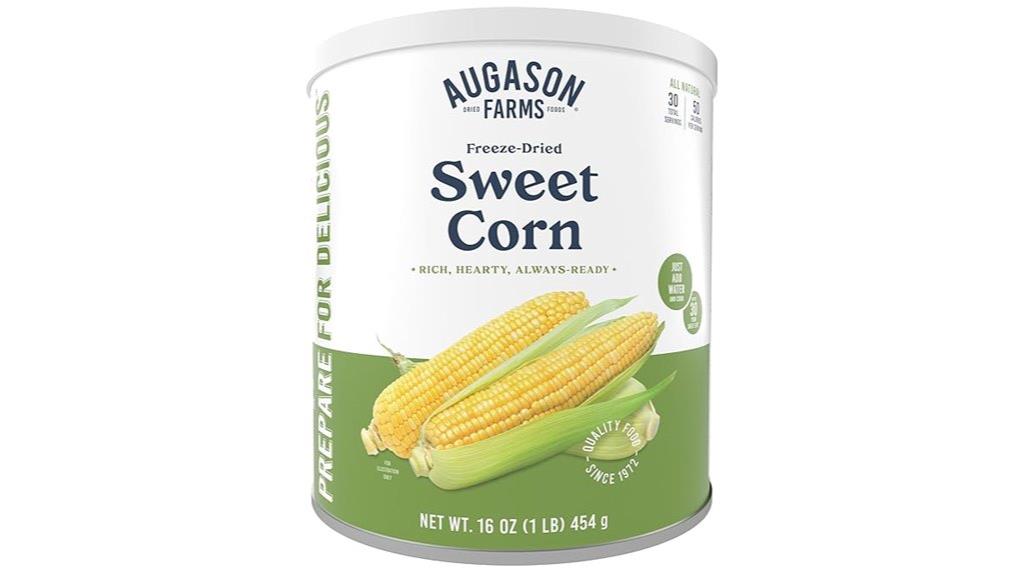 freeze dried sweet corn can
