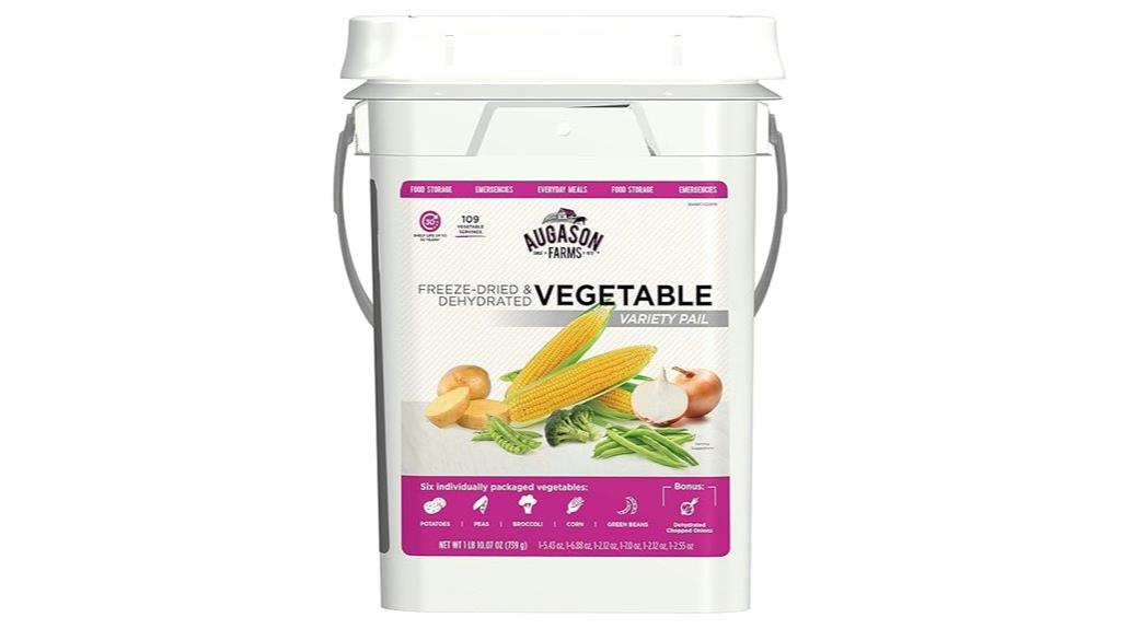 freeze dried vegetable storage kit