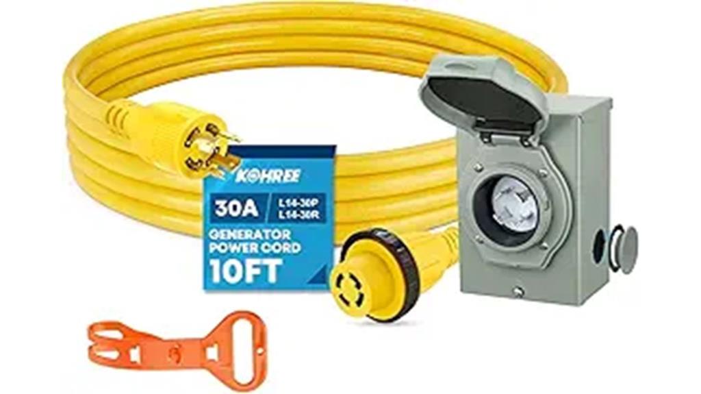 generator cord and inlet
