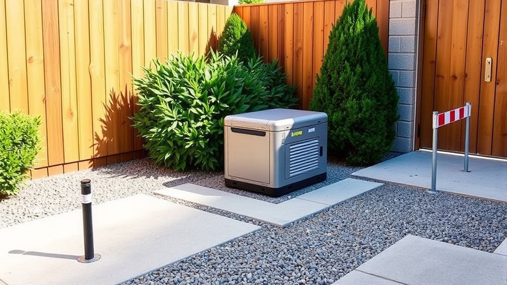 generator placement minimizes noise