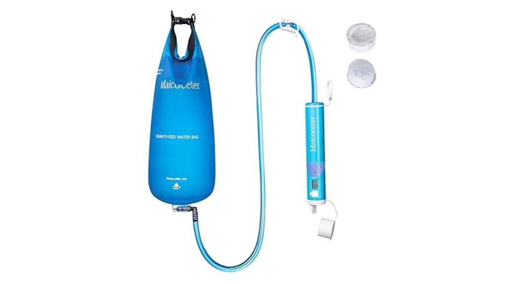 gravity water filter straw