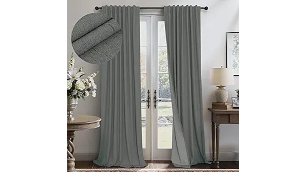 gray linen thermal curtains