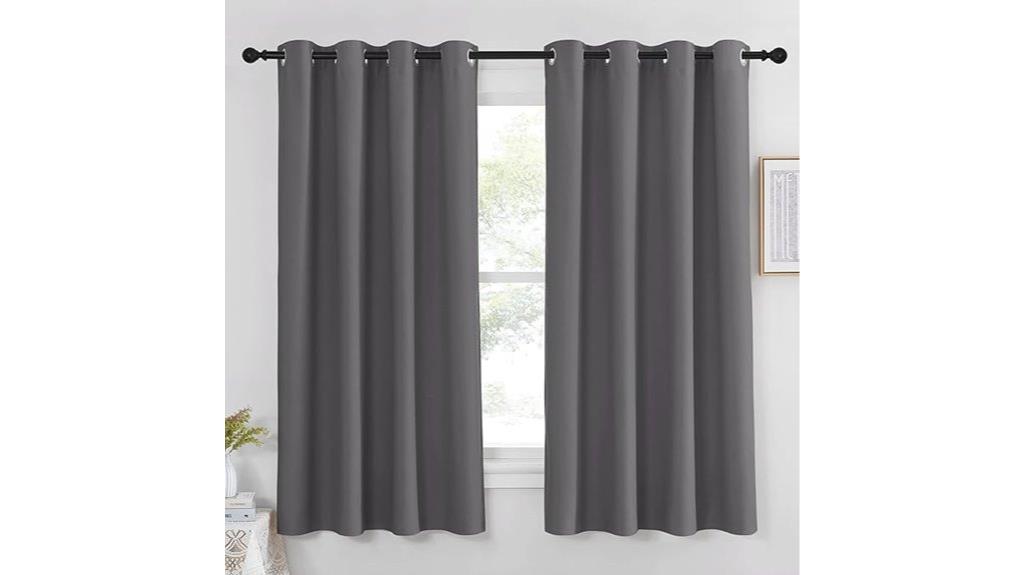 grey blackout bedroom curtains