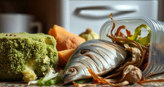 handling and discarding spoiled food