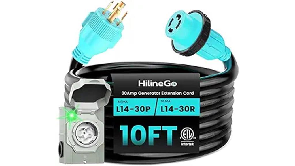 heavy duty generator power cord