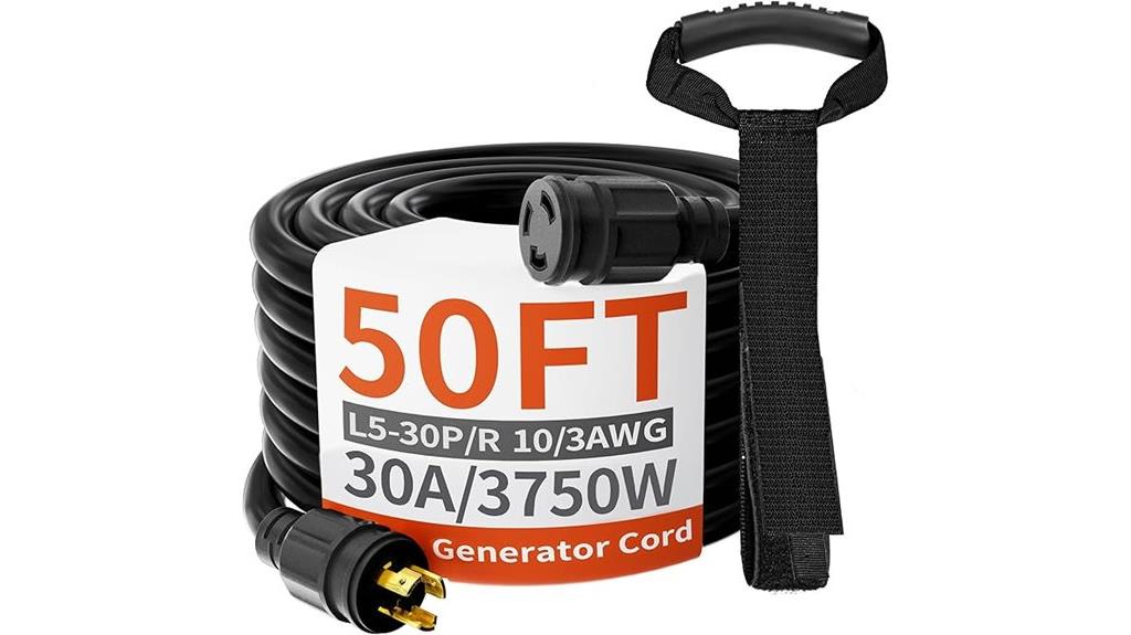heavy duty waterproof generator cord
