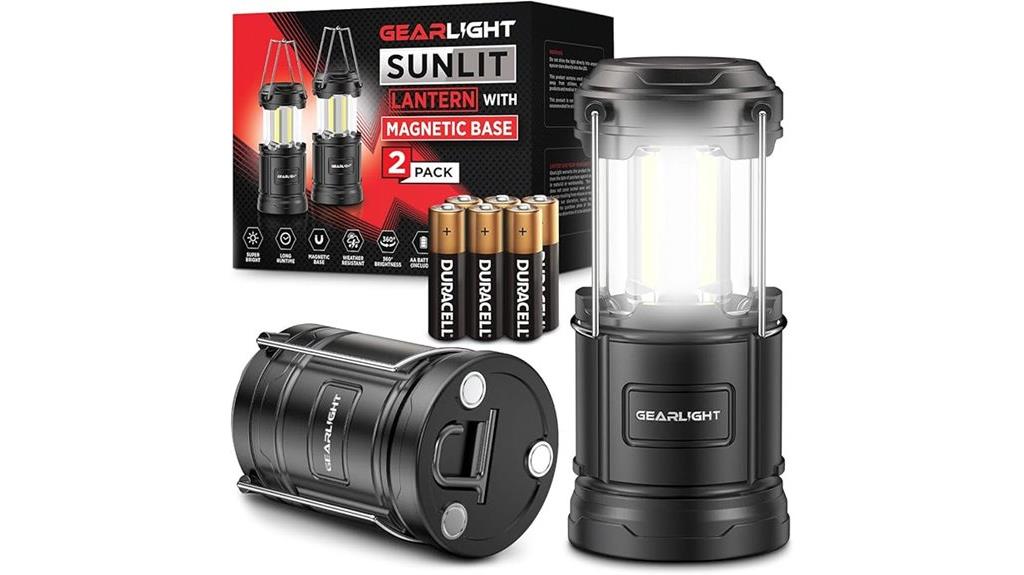 magnetic foldable camping lantern