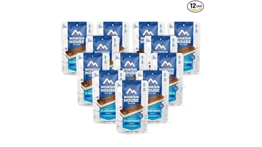 mountain house vanilla ice cream sandwich