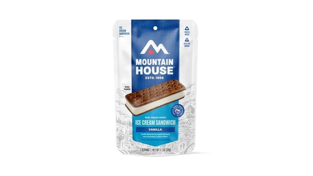 mountain house vanilla ice cream sandwich