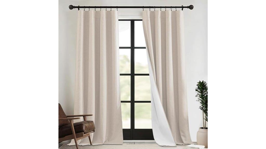 multi purpose linen curtain set