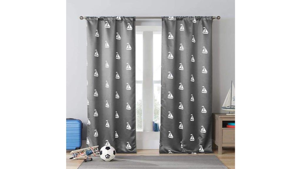 nautical blackout window curtains